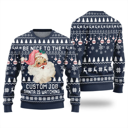 Santa Customizable Ugly Christmas Sweater Mens