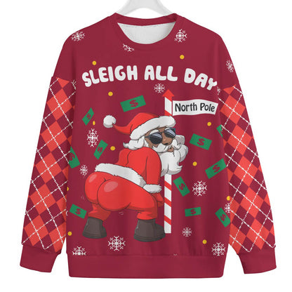 Santa Dancing North Pole Big And Tall Xmas Sweaters