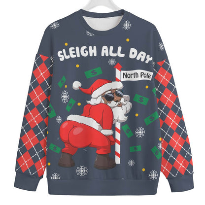 Santa Dancing North Pole Big And Tall Xmas Sweaters