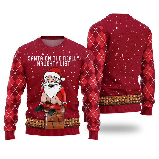 Santa On The Really Naughty List Ugly Sweater
