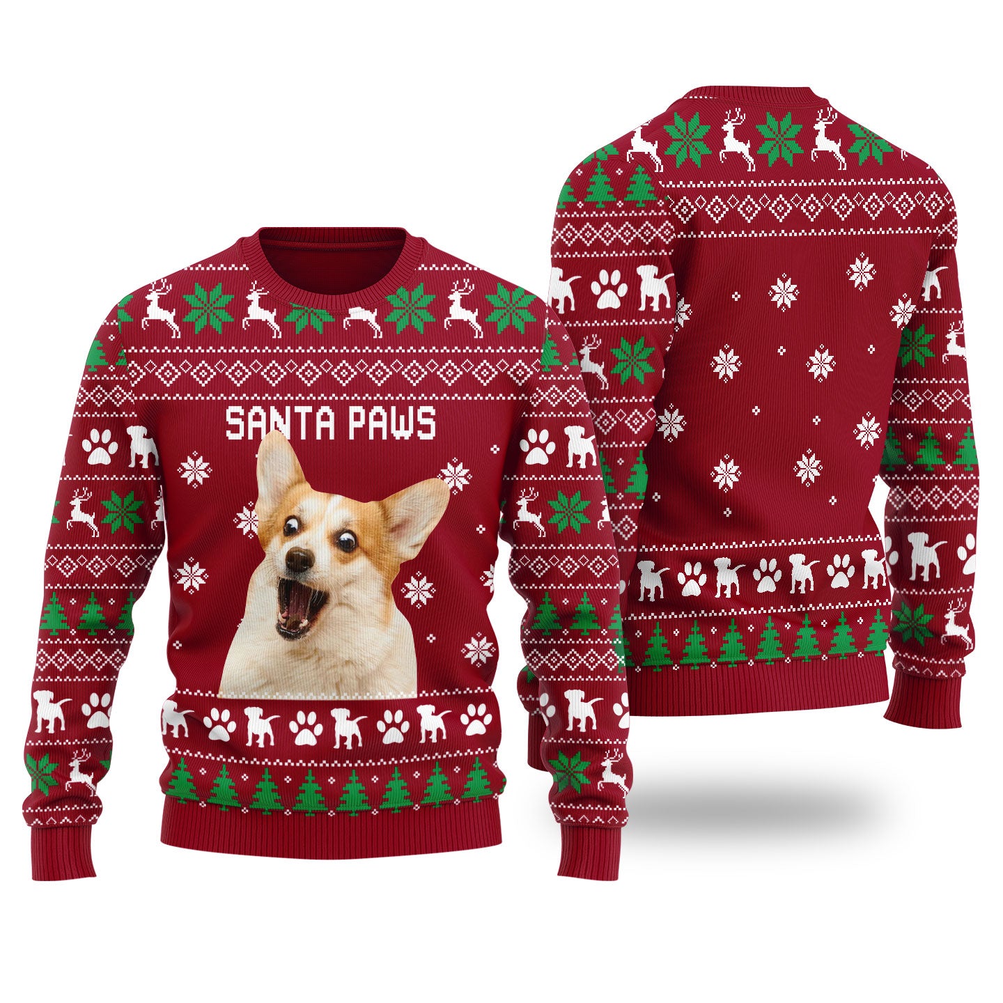 Santa Paws Custom Dog Christmas Sweater