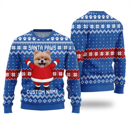 Santa Paws Custom Pet Ugly Sweater Women
