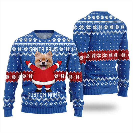 Santa Paws Custom Pet Ugly Sweater Women