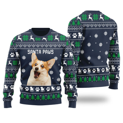 Santa Paws Personalized Dog Christmas Sweater Men's