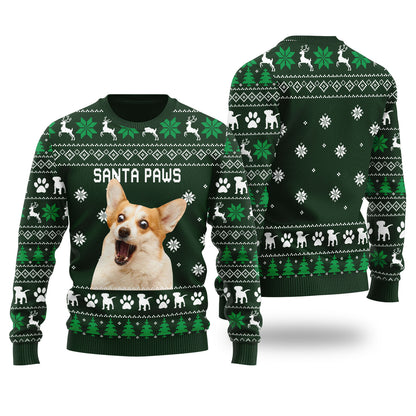 Santa Paws Personalized Dog Christmas Sweater Men's