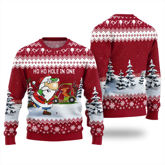 Santa Reindeer And Golf Xmas Sweaters For Ladies