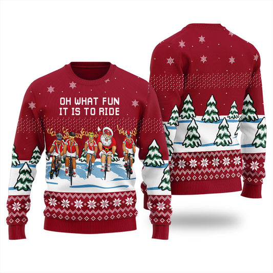 Santa Reindeer Marathon Men's Ugly Christmas Sweater