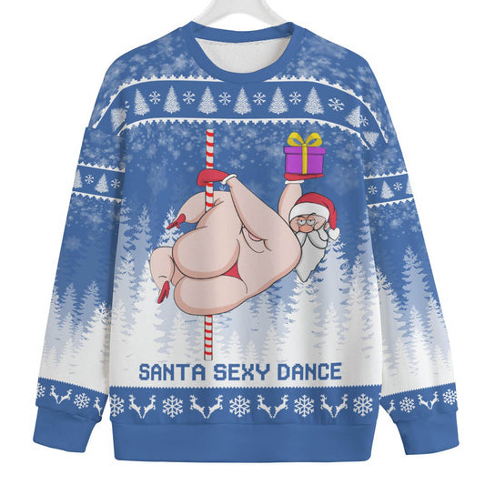 Santa Sexy Dance Mens Big And Tall Christmas Sweater