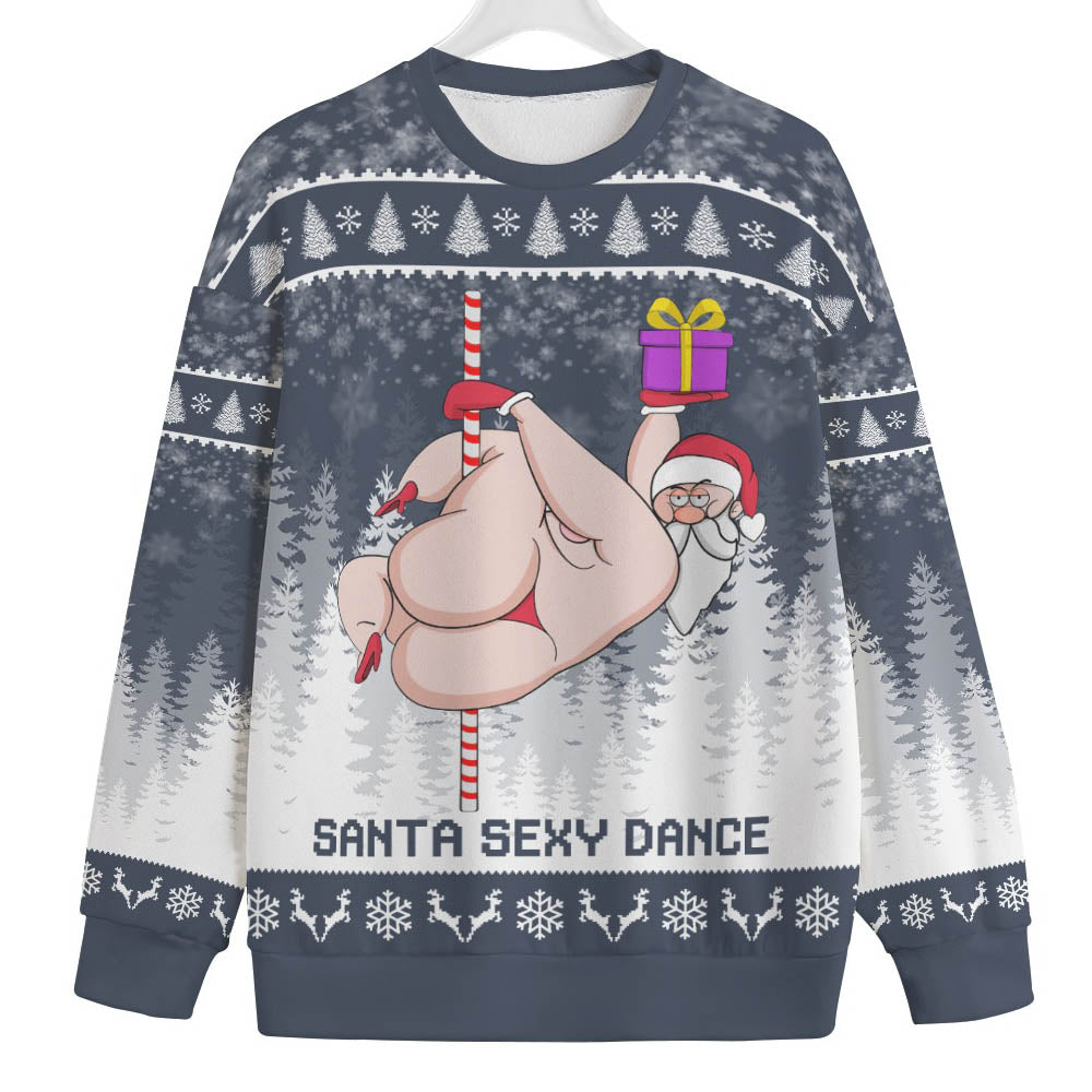 Santa Sexy Dance Mens Big And Tall Christmas Sweater