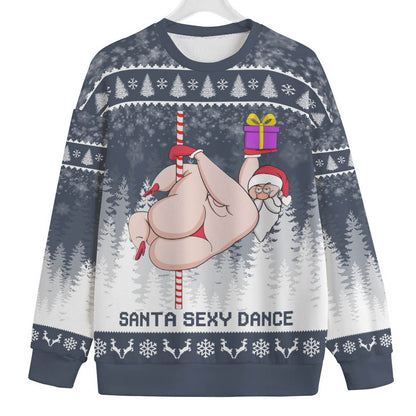 Santa Sexy Dance Mens Big And Tall Christmas Sweater