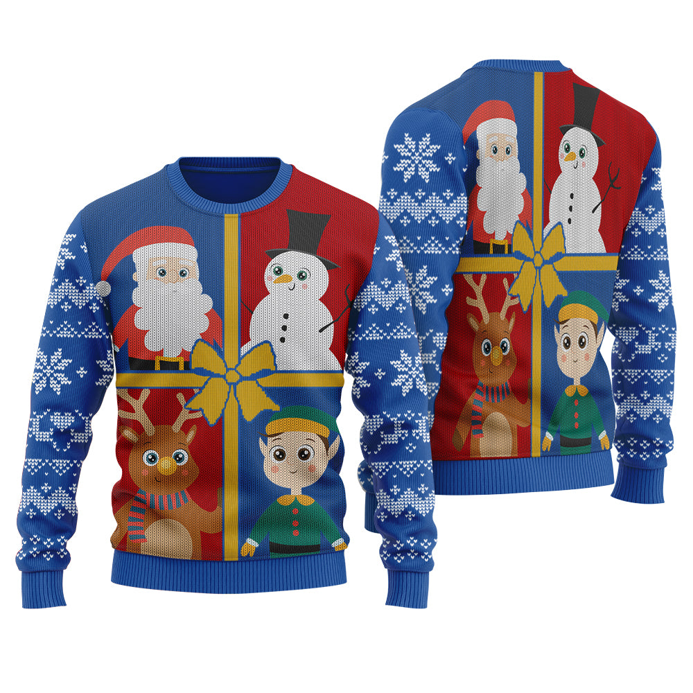 Santa Squad Ugly Christmas Sweater Royal