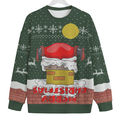 Santa Stuck In The Upside Down Mens Big And Tall Christmas Sweater