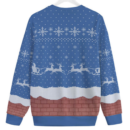 Santa Stuck In The Upside Down Mens Big And Tall Christmas Sweater