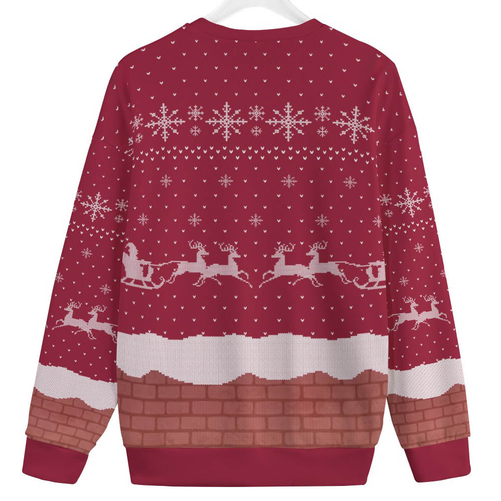 Santa Stuck In The Upside Down Mens Big And Tall Christmas Sweater