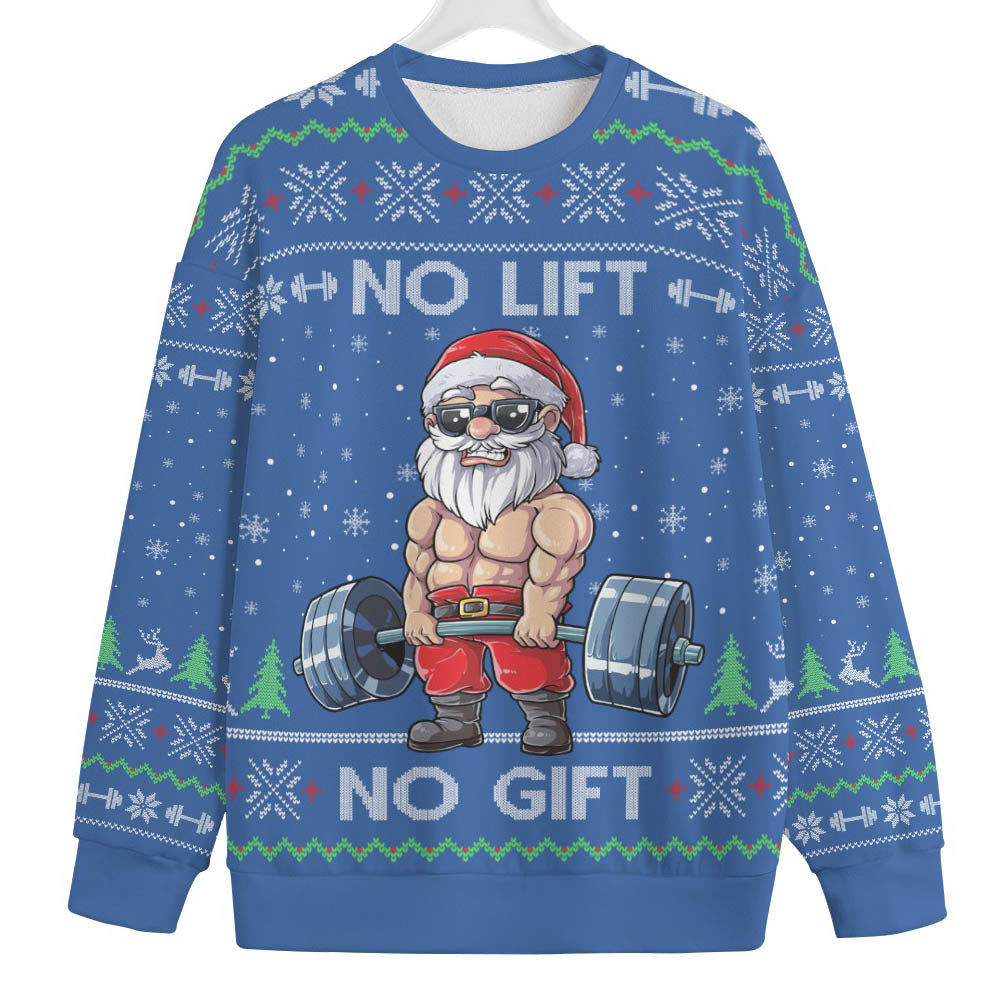 Santa Swoleman Mens Plus Size Ugly Christmas Sweater