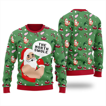 Santa The Swoleman Christmas Sweater Men