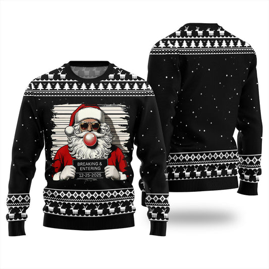 Santas Breaking And Entering Ugly Christmas Sweater