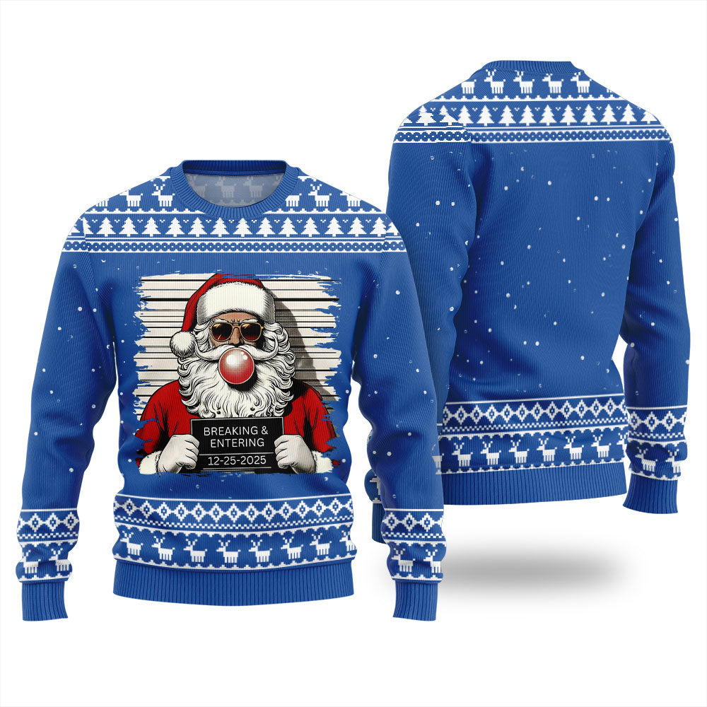 Santas Breaking And Entering Ugly Christmas Sweater