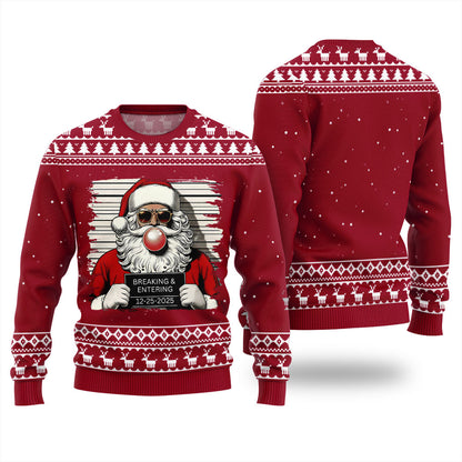 Santas Breaking And Entering Ugly Christmas Sweater