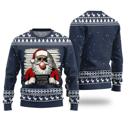 Santas Breaking And Entering Ugly Christmas Sweater