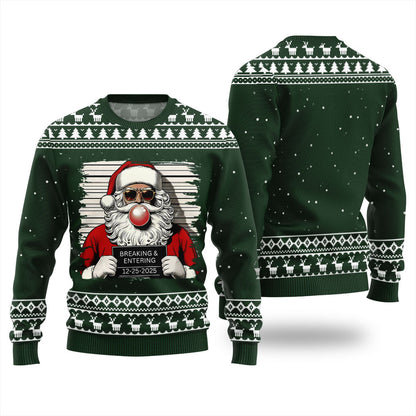 Santas Breaking And Entering Ugly Christmas Sweater
