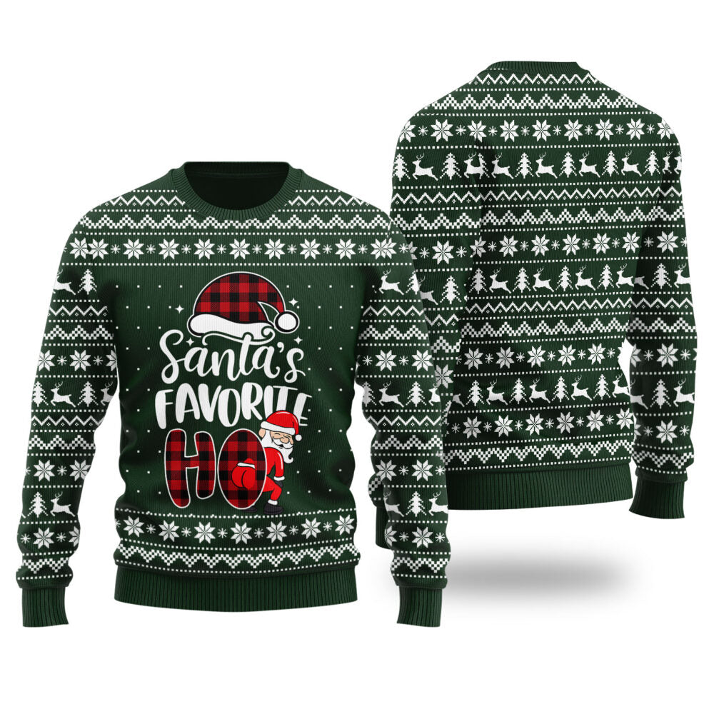 Santa's Favorite HO Funny Christmas Sweater