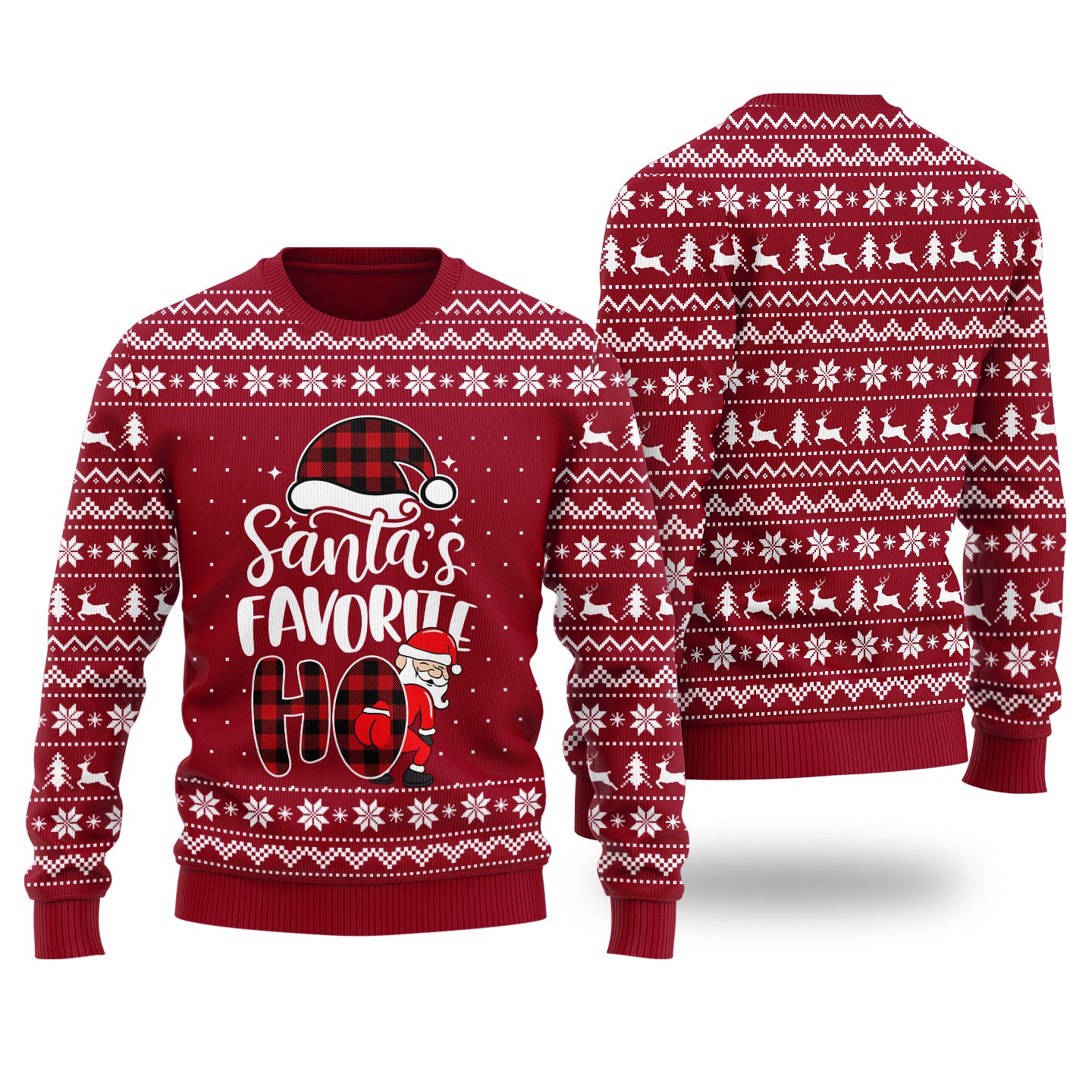 Santas Favorite HO Holiday Sweater Women