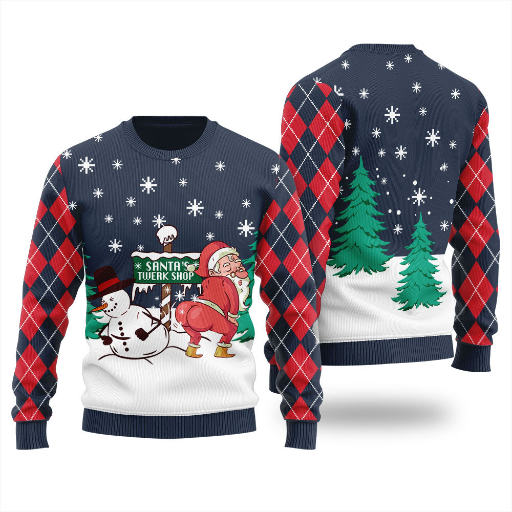 Santas Twerk Shop Men's Ugly Sweater