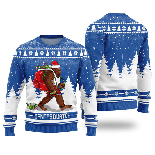 Santasquatch Bigfoot Christmas Sweater Men