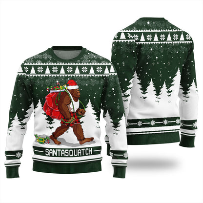 Santasquatch Bigfoot Christmas Sweater Men