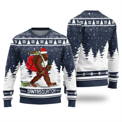 Santasquatch Bigfoot Christmas Ugly Sweater Womens
