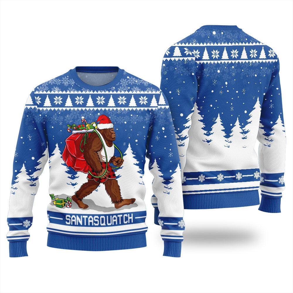 Santasquatch Bigfoot Ugly Christmas Sweater