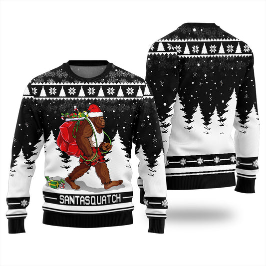 Santasquatch Bigfoot Ugly Christmas Sweater
