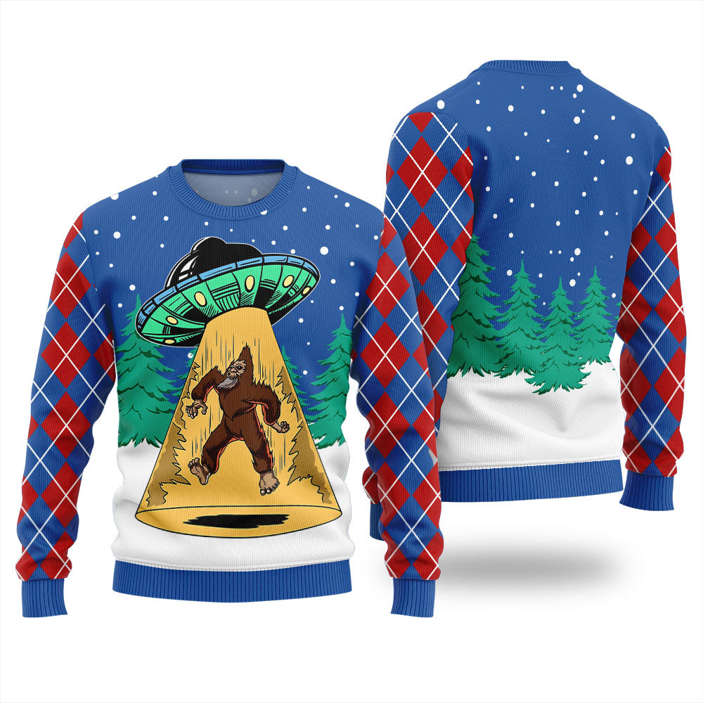 Sasquatch Alien Ugly Christmas Sweater For Women