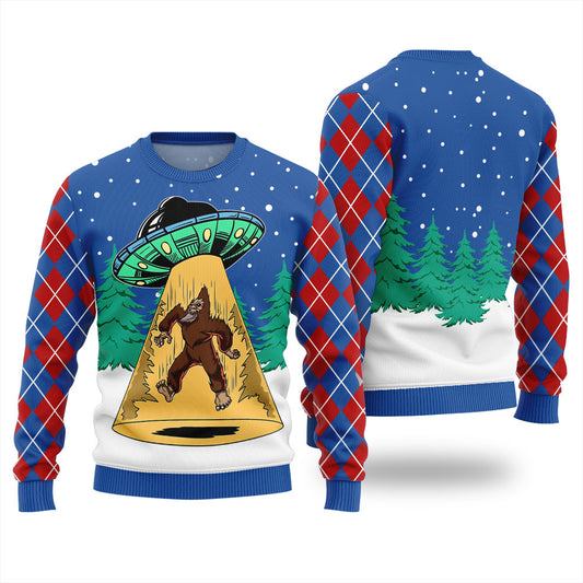 Sasquatch Alien Ugly Christmas Sweater For Women