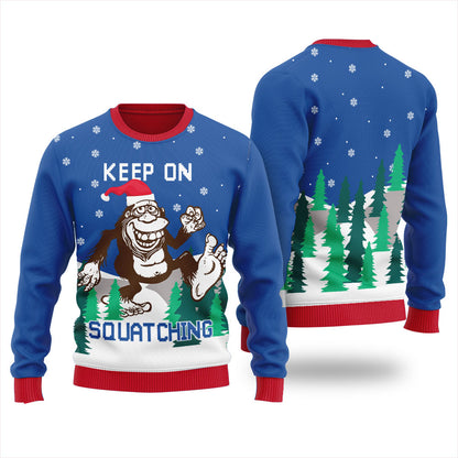 Sasquatch Bigfoot Men's Ugly Christmas Sweater