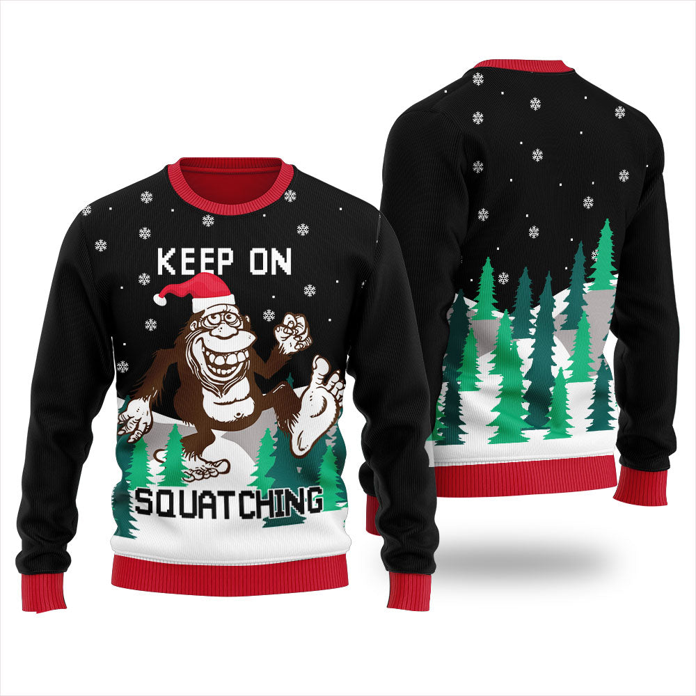Sasquatch Bigfoot Men's Ugly Christmas Sweater