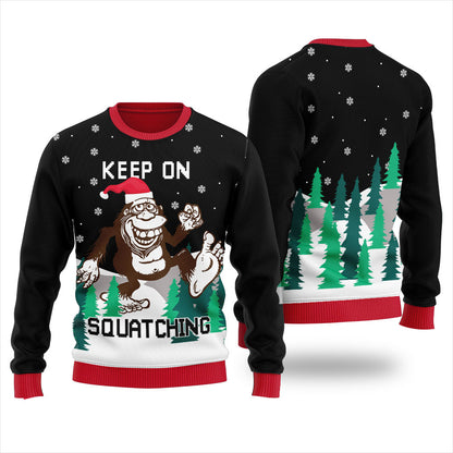 Sasquatch Bigfoot Men's Ugly Christmas Sweater