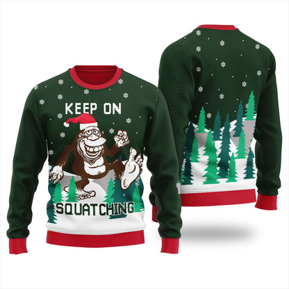 Sasquatch Bigfoot Men's Ugly Christmas Sweater
