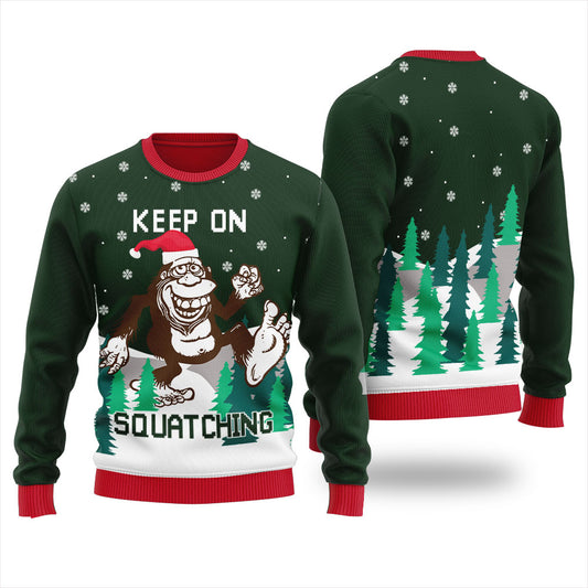 Sasquatch Bigfoot Men's Ugly Christmas Sweater