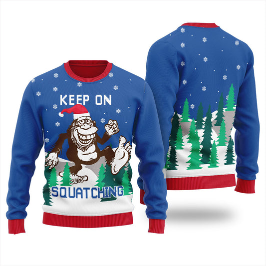 Sasquatch Bigfoot Ugly Christmas Sweater For Women