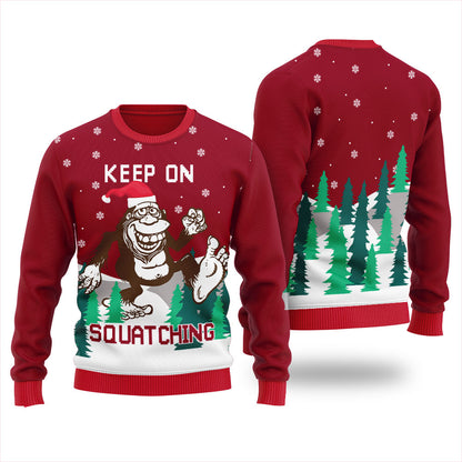 Sasquatch Bigfoot Ugly Christmas Sweatshirt