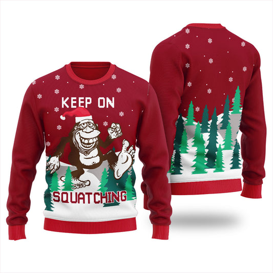 Sasquatch Bigfoot Ugly Christmas Sweatshirt