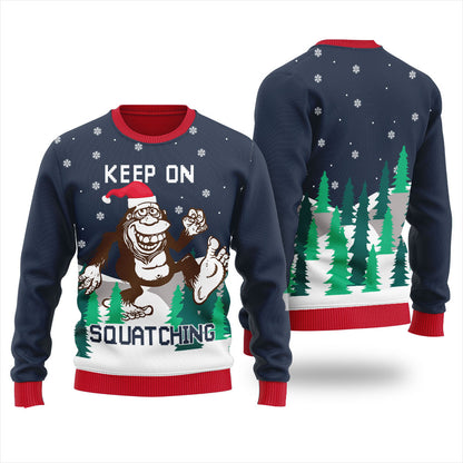 Sasquatch Bigfoot Ugly Christmas Sweatshirt