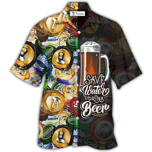 Hawaiian Shirt / Adults / S Beer Save Water Drink Beer - Hawaiian Shirt 