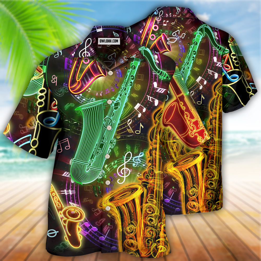 Saxophone Music Love Life Hobby Style - Hawaiian Shirt 