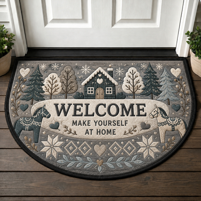 Welcome Be Present Mindfulness Doormat - Zen Calm Aesthetic Welcome Mat - 5to9vibe