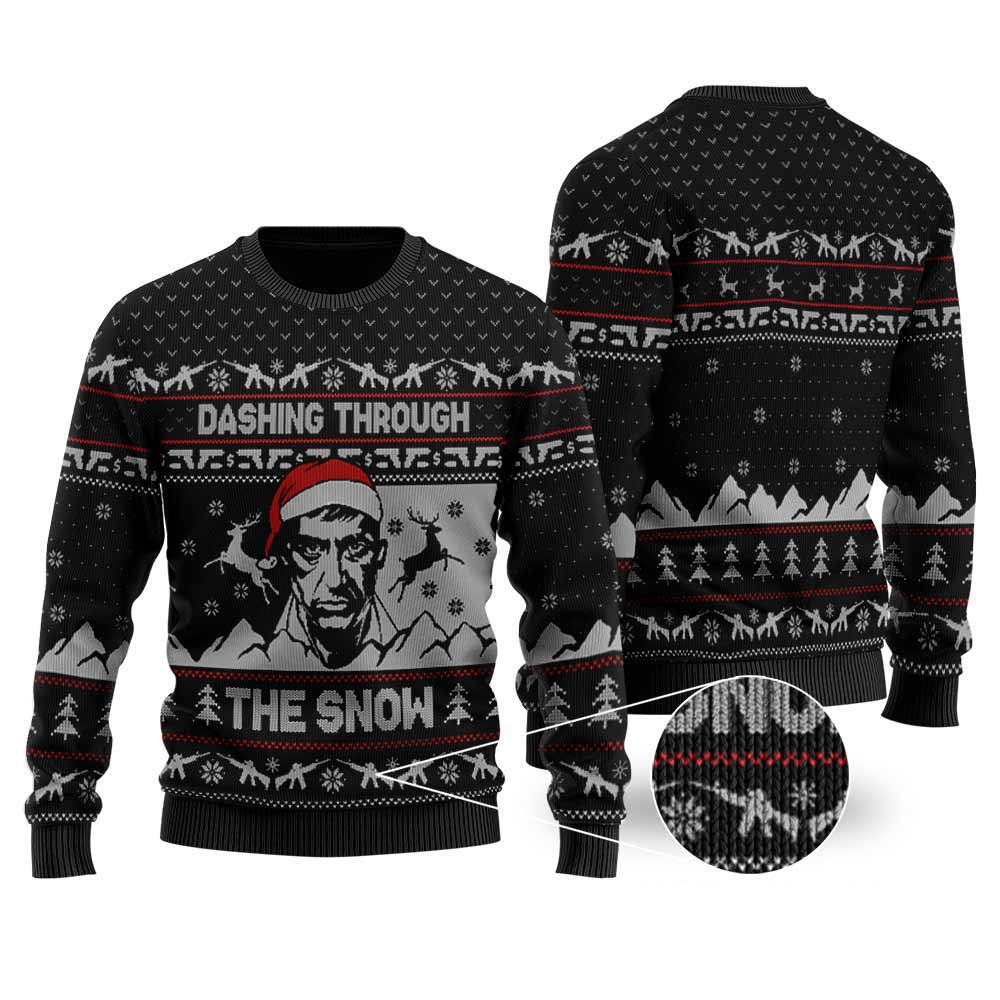 Scarface Ugly Christmas Sweaters | Funny Ugly Christmas Sweater For Women Men - Funny Ugly Christmas Sweater