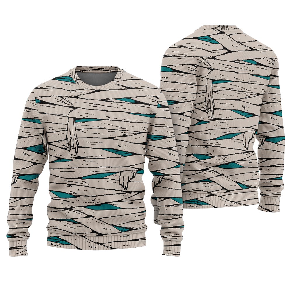 Scary Mummy Costume For Halloween Men's Ugly Sweater