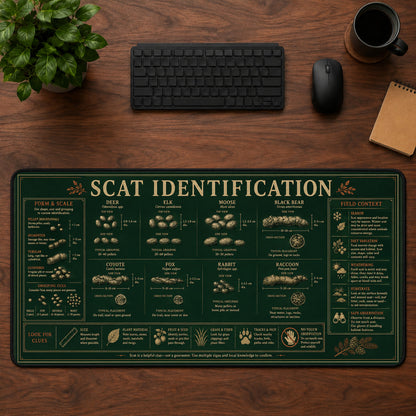 Scat Identification Desk Mat Mouse Pad | 5To9Vibe